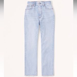 Abercrombie & Fitch Curve Love Ultra High Rise Ankle Straight Jean